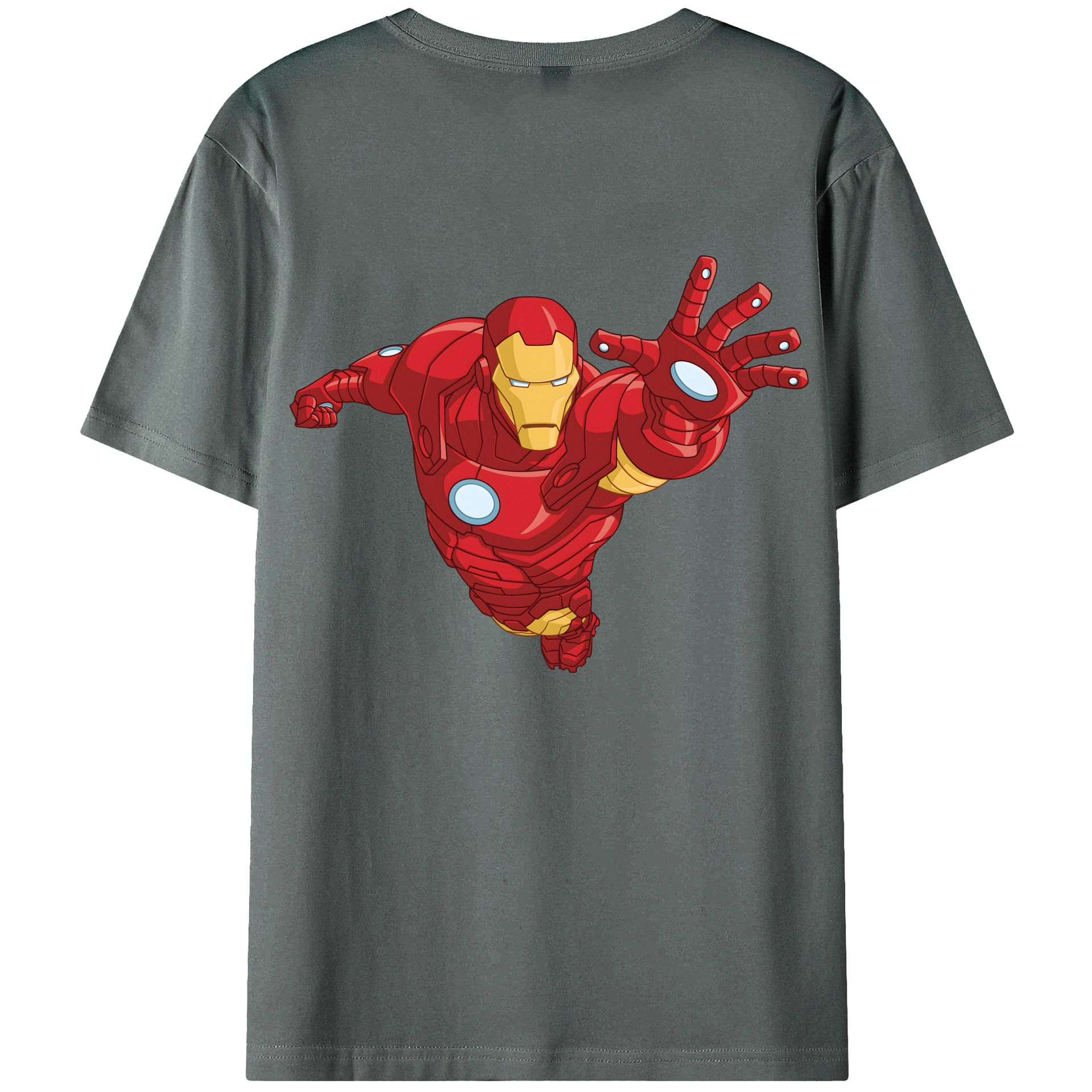 （画像用） アベンジャーズ The Avengers 綿100％ メンズ半袖Tシャツ（バックプリント） 通気性